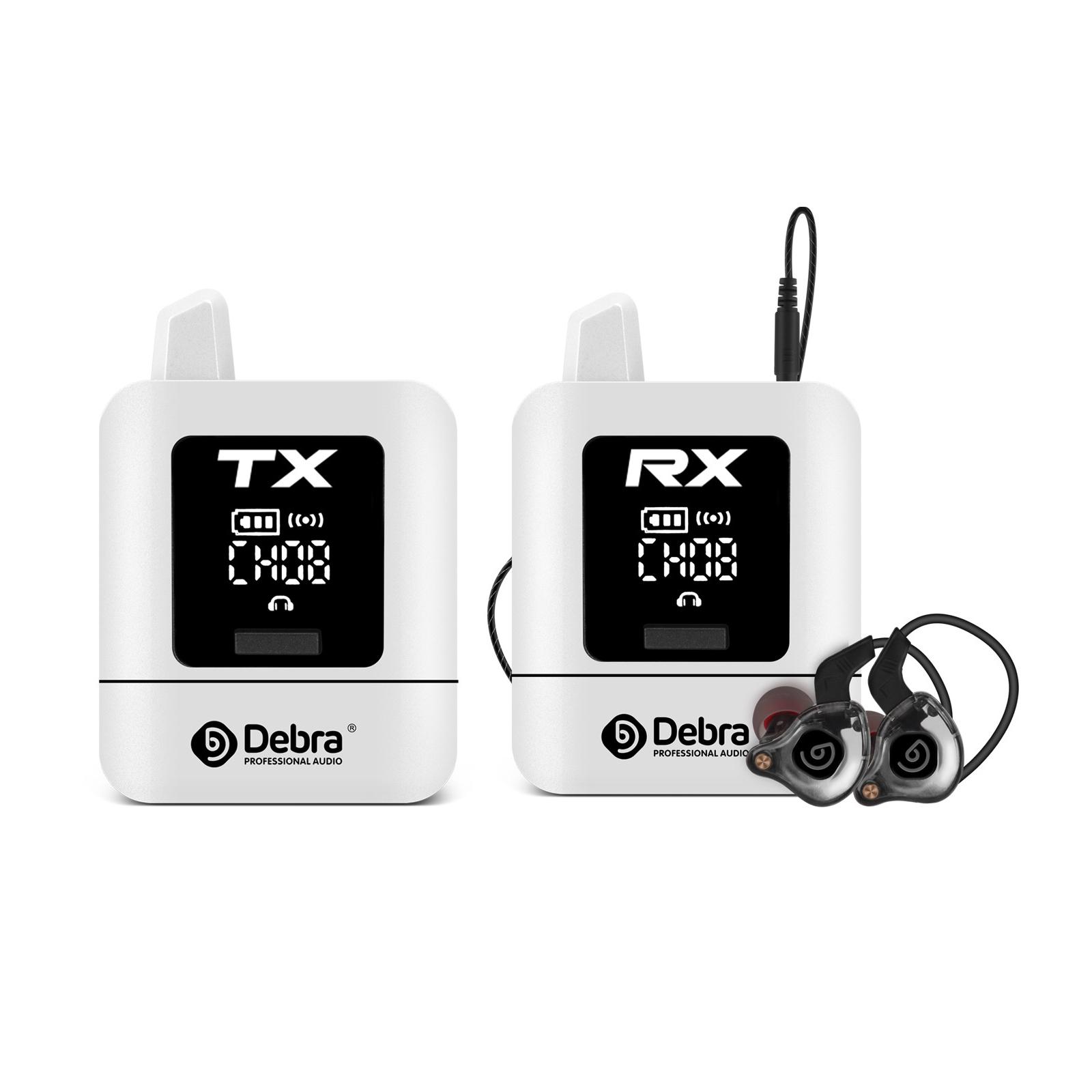 DEBRA ST-mini 2.4G Stereo Wireless Monitor System Transmitter & Receiver(White) - Shopkiz.com