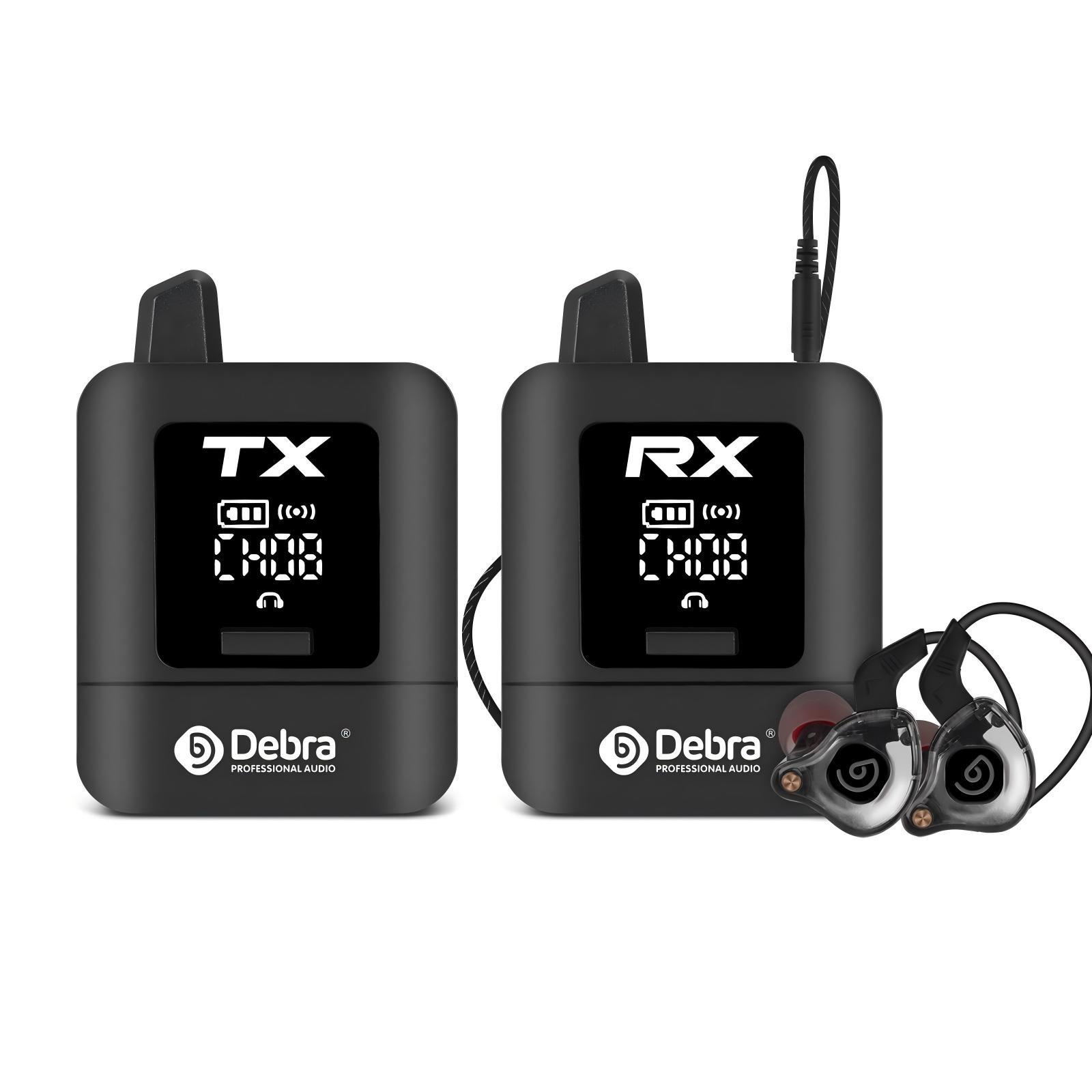 DEBRA ST-mini 2.4G Stereo Wireless Monitor System Transmitter & Receiver(Black) - Shopkiz.com