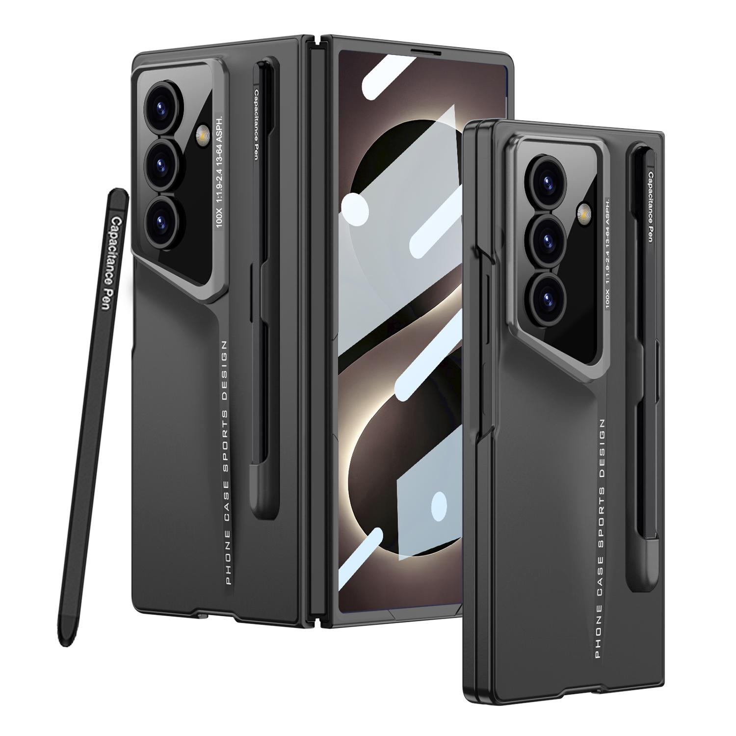 For Galaxy Z Fold8 Ultra 5G GKK Integrated Blade Ultra-thin Full Coverage Phone Case with Pen Slot, Included Pen(Black) - Shopkiz.com