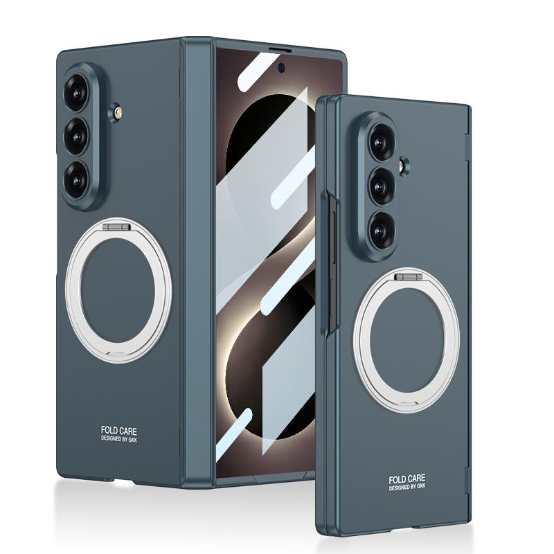 For Galaxy Z Fold8 Ultra 5G GKK Integrated Magnetic Folding Hinge Full Coverage Phone Case with Rotating Bracket(Green) - Shopkiz.com
