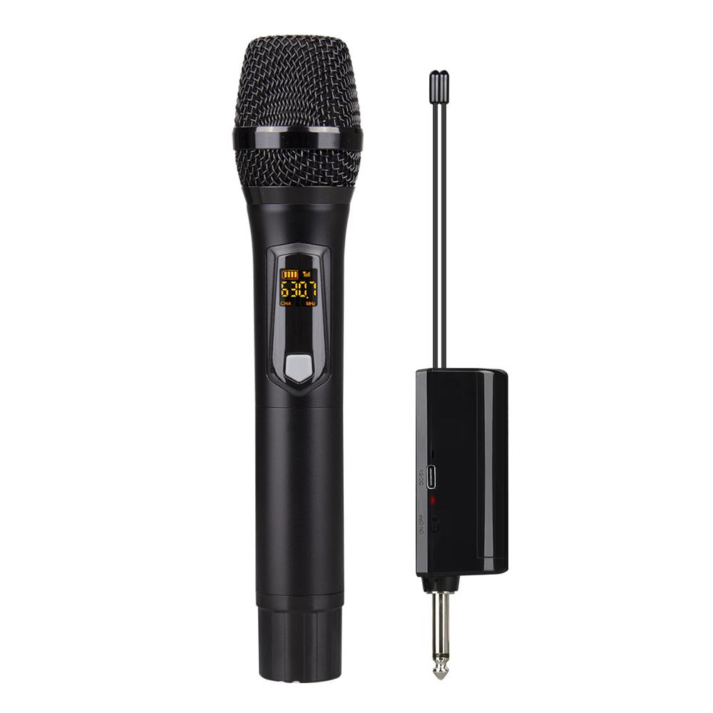 DEBRA A-25 UHF Wireless Rechargeable Microphone System for Stage KTV, Model:One Mic(Black) - Shopkiz.com