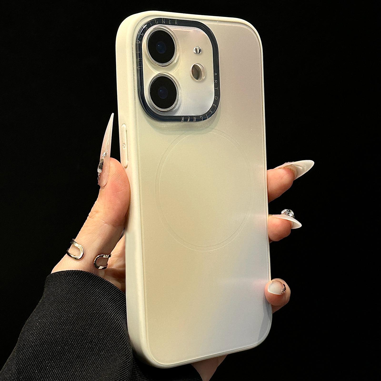 For iPhone 12 Gradient Silk Print Acrylic Hybrid TPU MagSafe Phone Case(Yellow) - Shopkiz.com