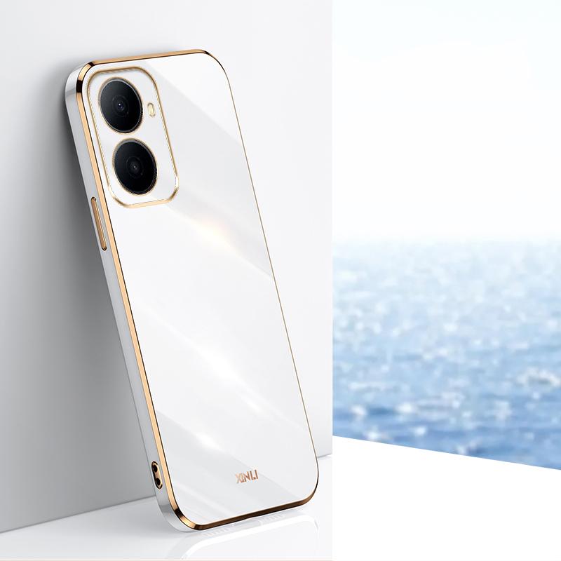For Wiko Hi Enjoy 80 Plus XINLI Straight Edge 6D Electroplate TPU Phone Case(White) - Shopkiz.com