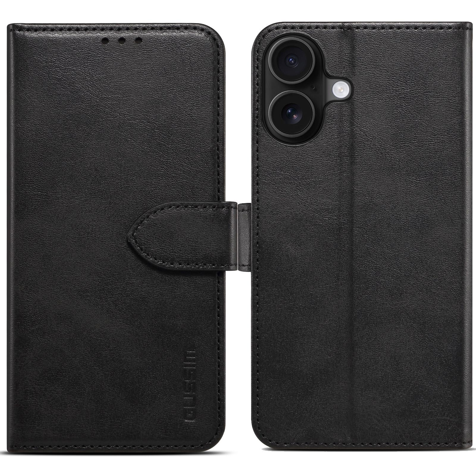 For iPhone 17 GUSSIM Magnetic Horizontal Flip Leather Phone Case(Black) - Shopkiz.com