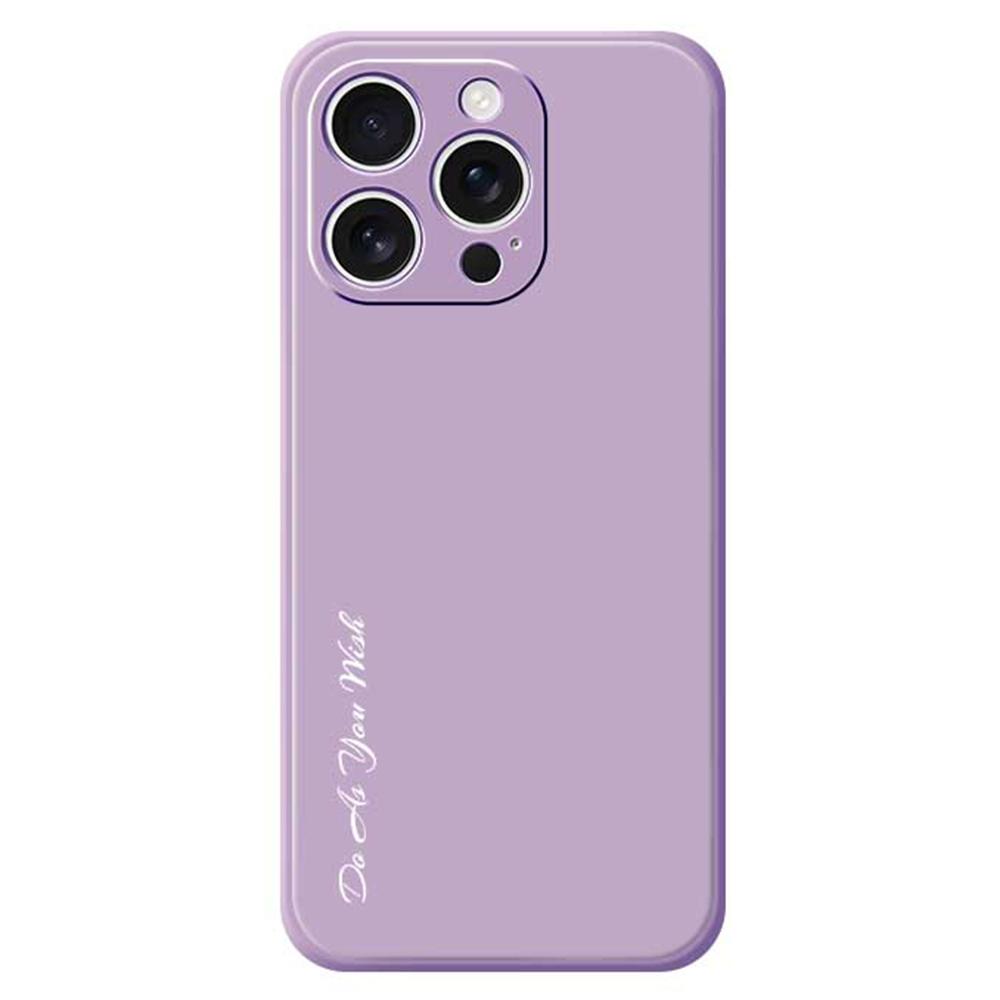 For iPhone 15 Pro Do As You Wish A1440 Fine Hole Straight Edge Silicone Phone Case(Purple) - Shopkiz.com