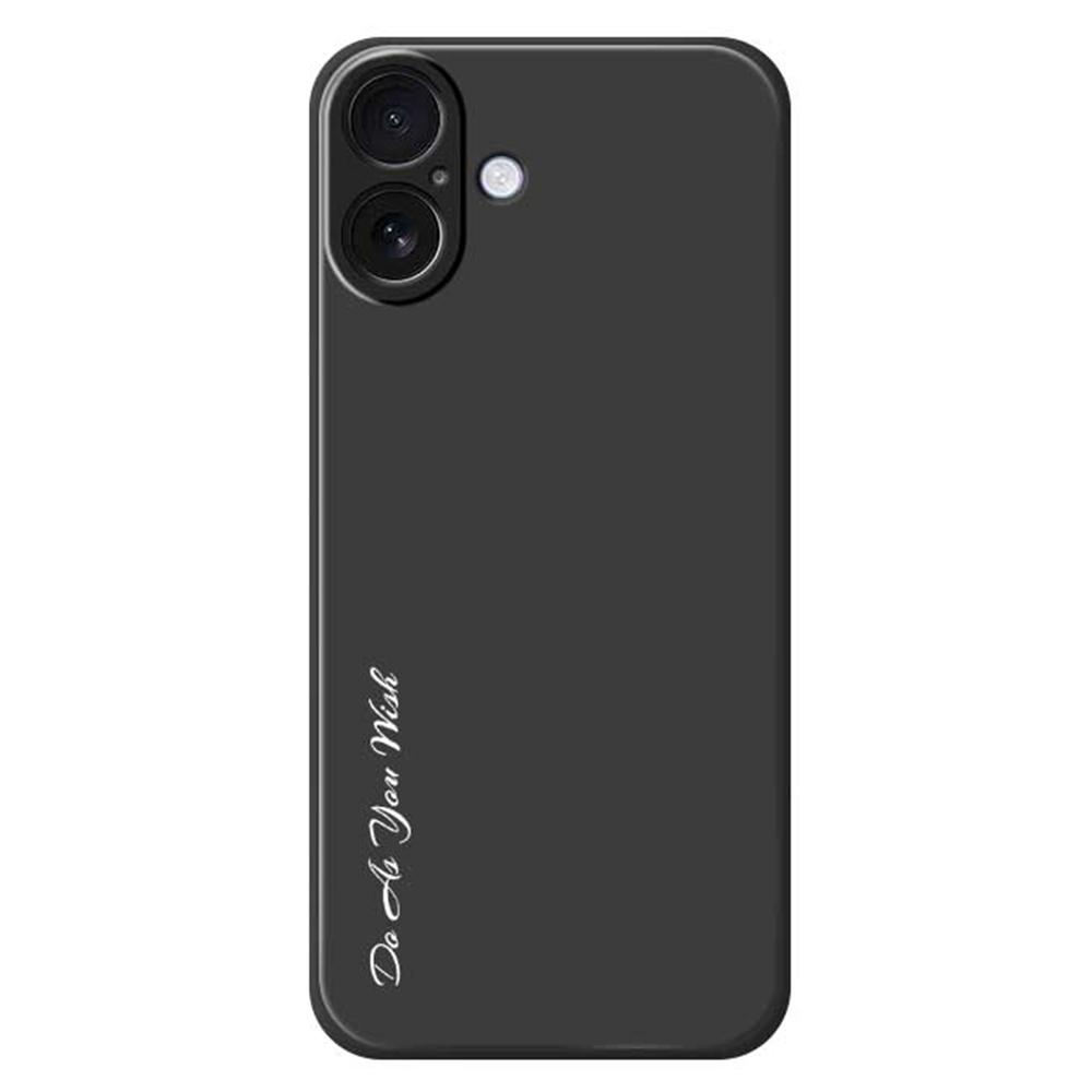 For iPhone 16 Plus Do As You Wish A1440 Fine Hole Straight Edge Silicone Phone Case(Black) - Shopkiz.com