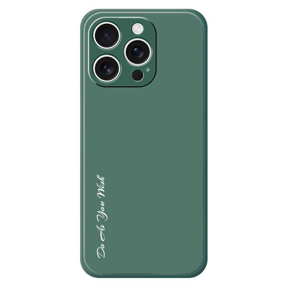 For iPhone 16 Pro Do As You Wish A1440 Fine Hole Straight Edge Silicone Phone Case(Green) - Shopkiz.com