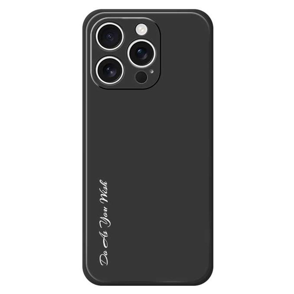 For iPhone 16 Pro Max Do As You Wish A1440 Fine Hole Straight Edge Silicone Phone Case(Black) - Shopkiz.com