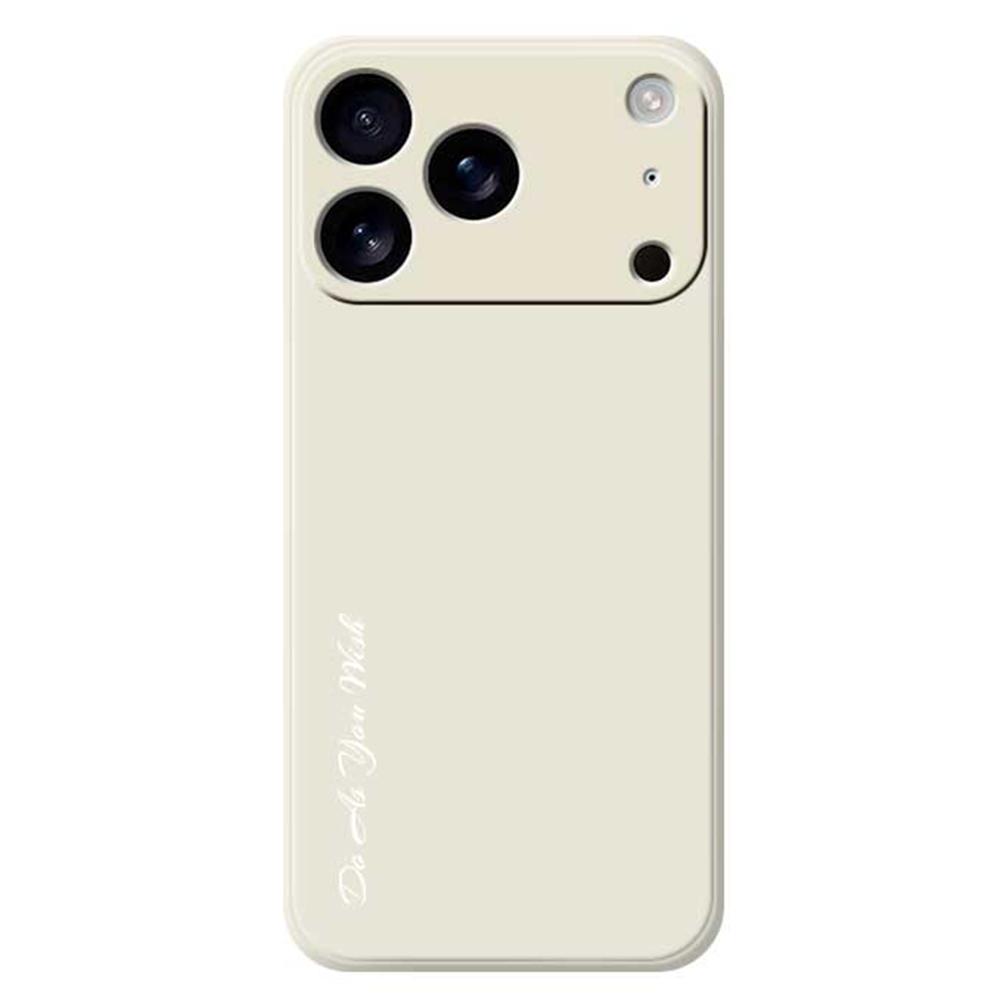 For iPhone 17 Pro Do As You Wish A1440 Fine Hole Straight Edge Silicone Phone Case(White) - Shopkiz.com