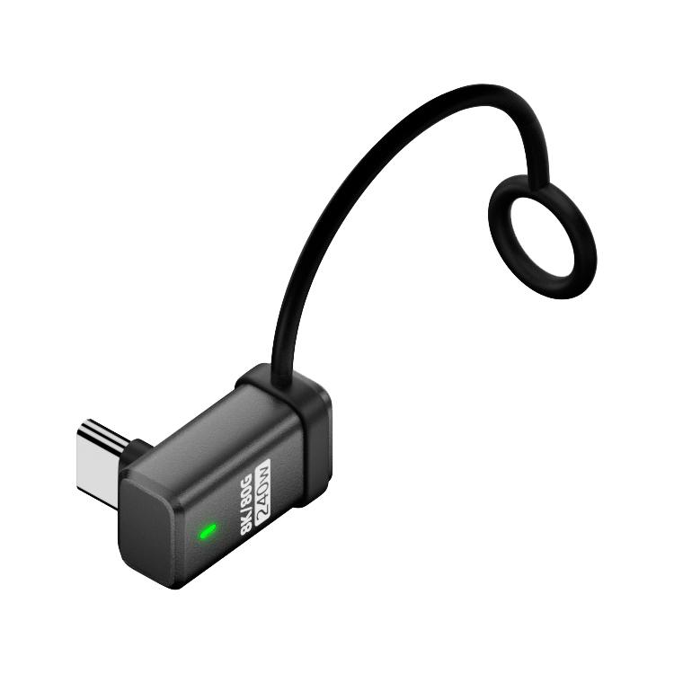 240W USB-C / Type-C Port Full-Function Aluminum Alloy Adapter with Lanyard, Style:3D Bend(Black) - Shopkiz.com