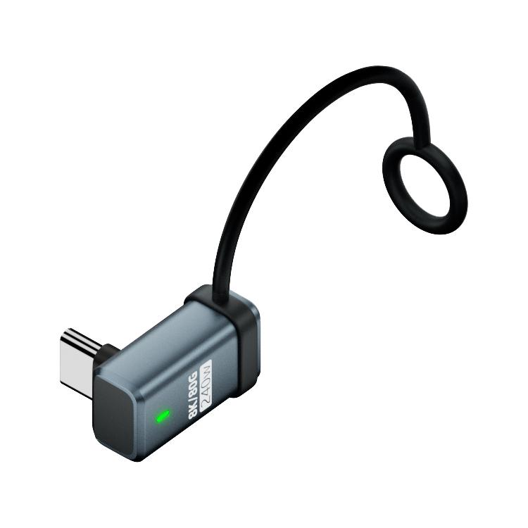 240W USB-C / Type-C Port Full-Function Aluminum Alloy Adapter with Lanyard, Style:3D Bend(Blue) - Shopkiz.com