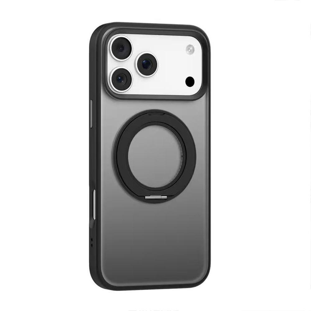 For iPhone 17 Pro Max Mutural Armor Series MagSafe Magnetic Holder Phone Case(Black) - Shopkiz.com