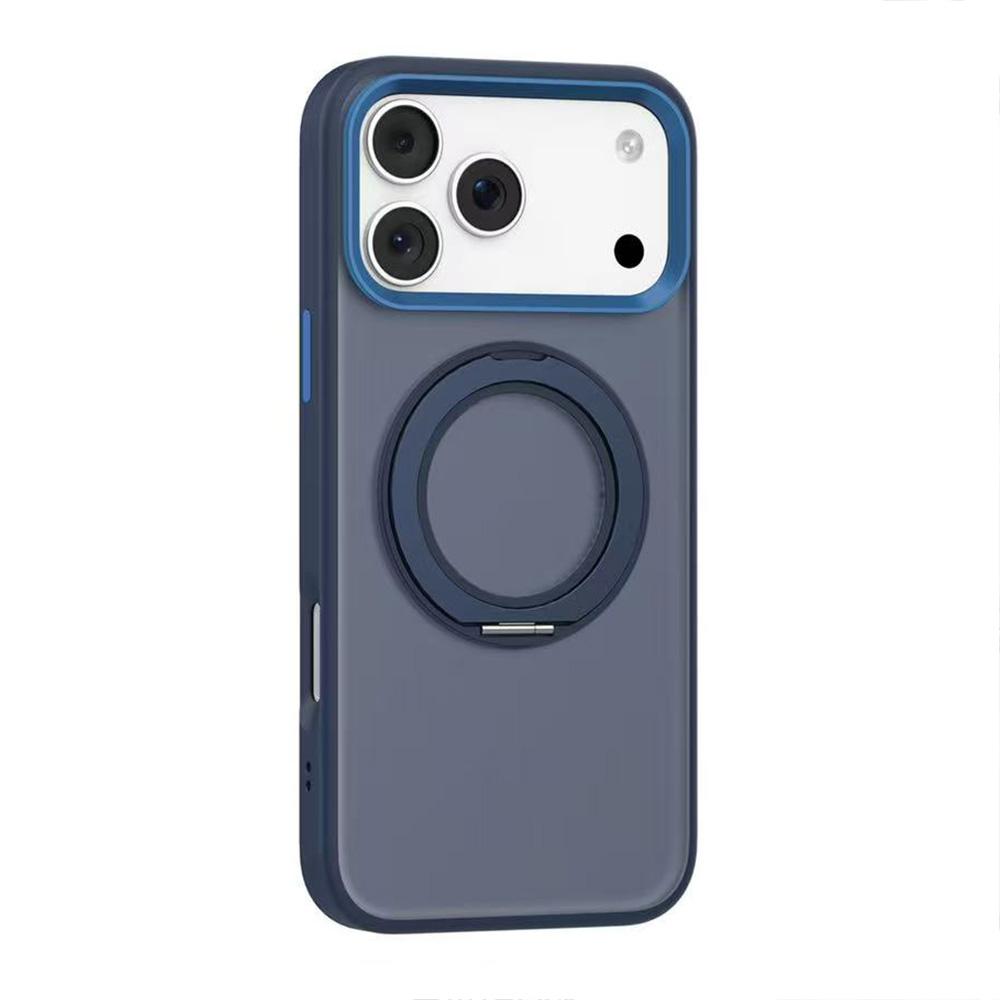 For iPhone 17 Pro Mutural Armor Series MagSafe Magnetic Holder Phone Case(Dark Blue) - Shopkiz.com