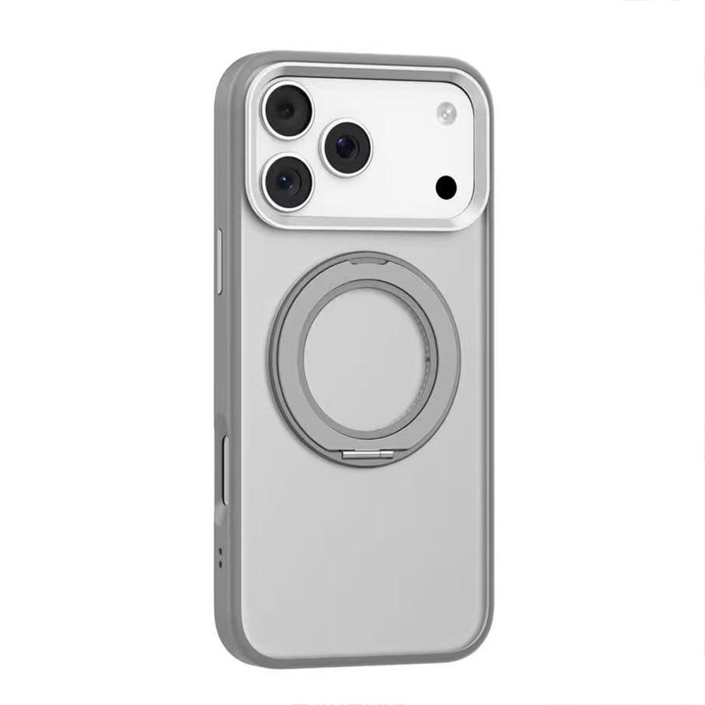 For iPhone 17 Pro Mutural Armor Series MagSafe Magnetic Holder Phone Case(Grey) - Shopkiz.com