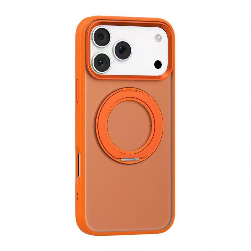 For iPhone 17 Pro Mutural Armor Series MagSafe Magnetic Holder Phone Case(Orange) - Shopkiz.com