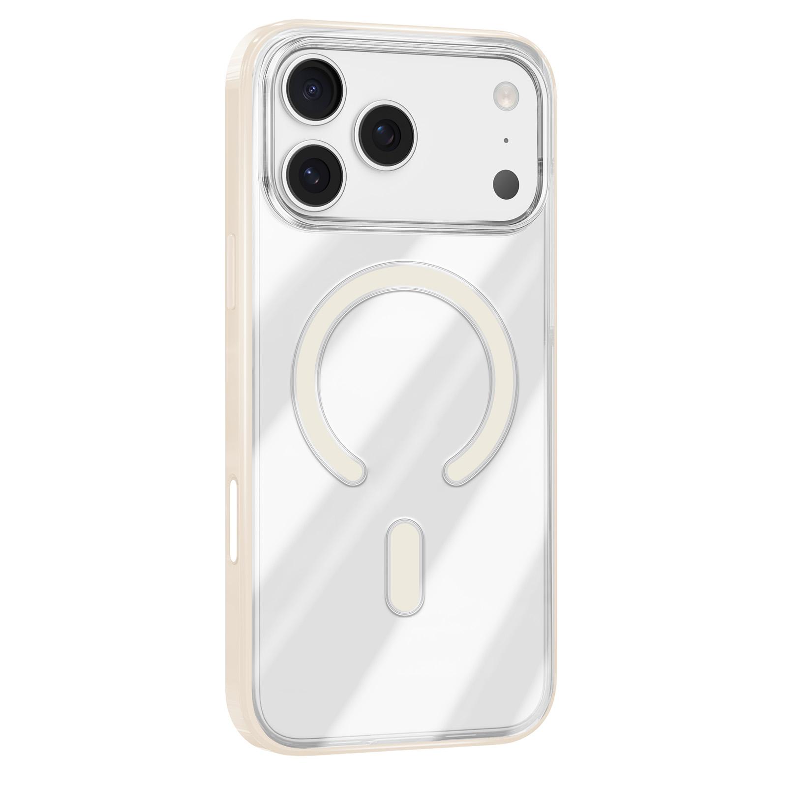 For iPhone 17 Pro Mutural Soft Mist Series MagSafe PC Hybrid TPU Phone Case(Beige) - Shopkiz.com