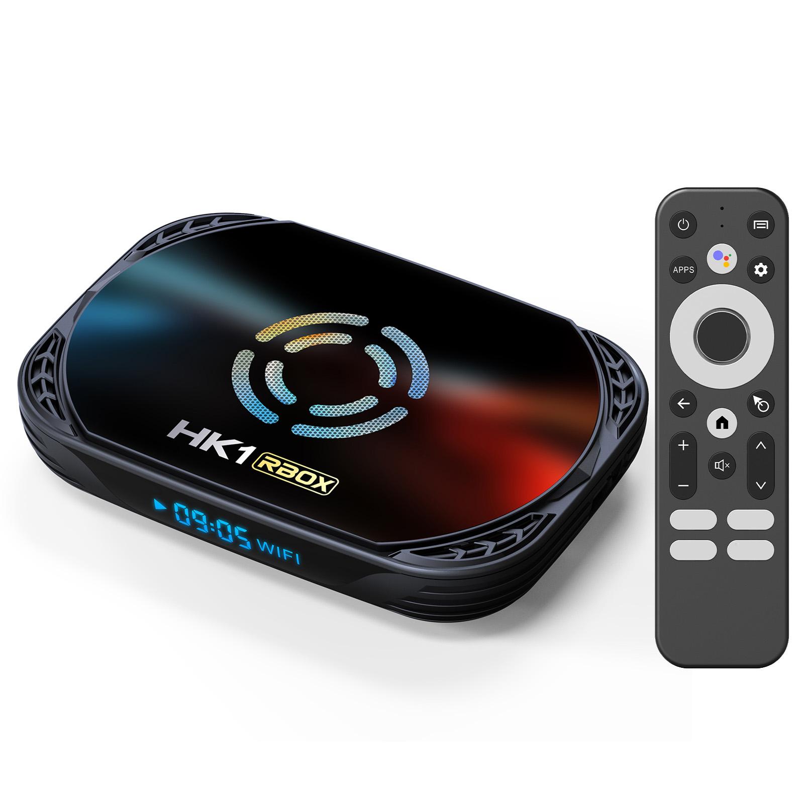 HK1 RBOX X50 Android 14 Smart TV Box with Remote Control, 4GB+64GB, Amlogic S905A Quad-Core(EU Plug) - Shopkiz.com