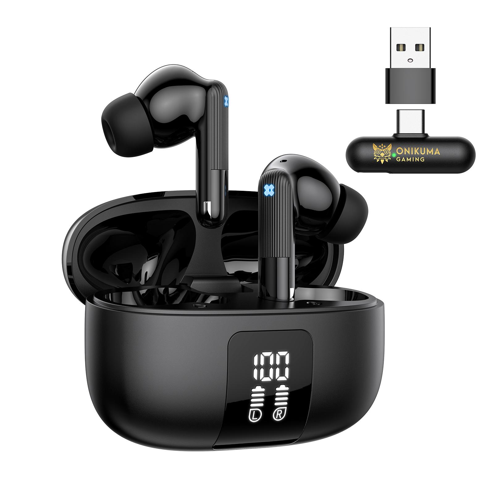 ONIKUMA TX612 Dual-Mode ENC Dual-Microphone Noise Reduction Wireless Bluetooth Earphone(Black) - Shopkiz.com