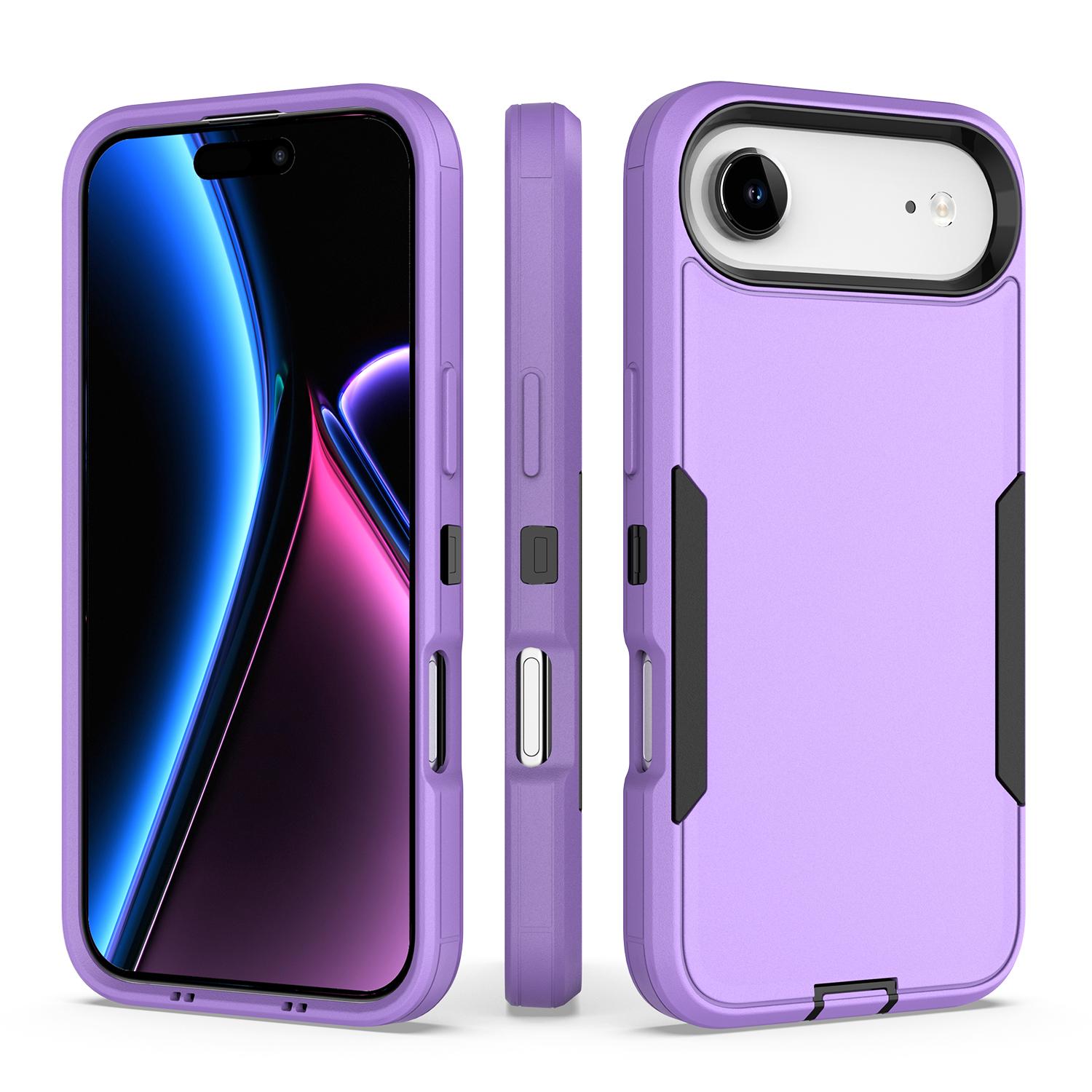 For iPhone Air 2 in 1 PC Hybrid TPU Phone Case(Purple+Black) - Shopkiz.com