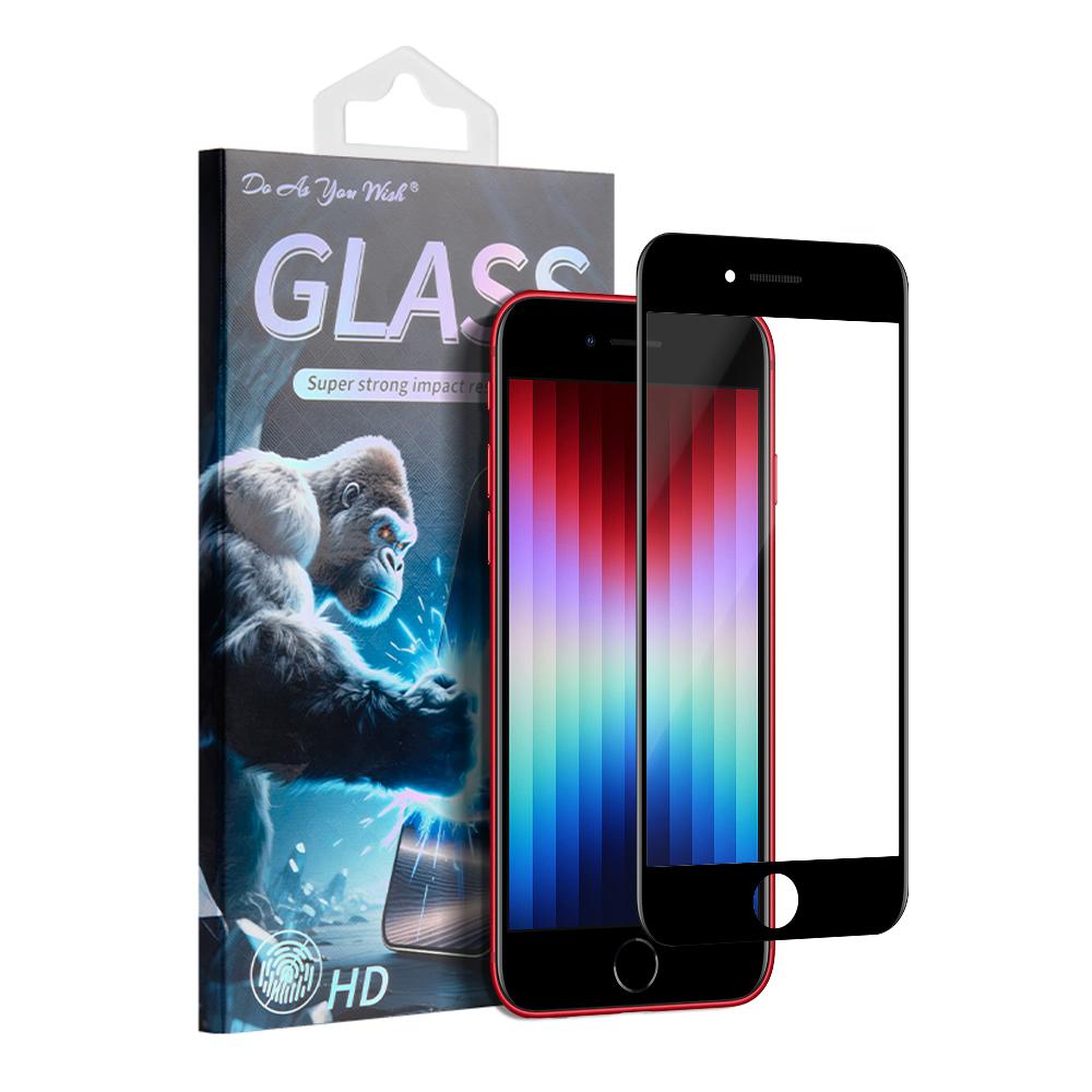 For iPhone 8 Plus / 7 Plus Do As You Wish Silk Screen Printed HD Tempered Glass Film(Black) - Shopkiz.com