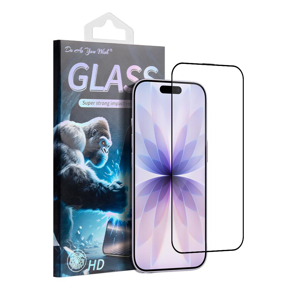 For iPhone 17 Do As You Wish Silk Screen Printed HD Tempered Glass Film(Black) - Shopkiz.com
