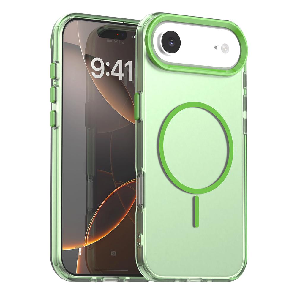 For iPhone Air Candy Fine Circle Magsafe PC Hybrid TPU Phone Case(Green) - Shopkiz.com