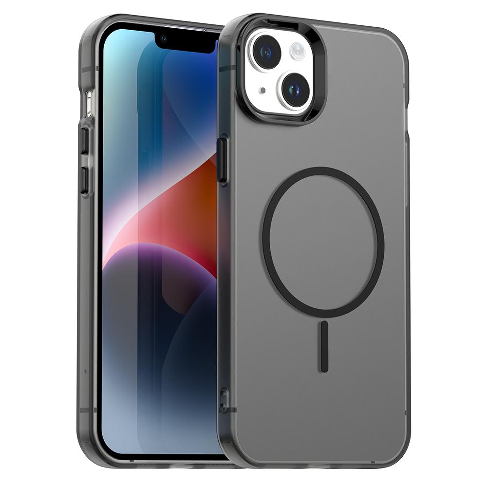 For iPhone 13 Candy Fine Circle Magsafe PC Hybrid TPU Phone Case(Black) - Shopkiz.com