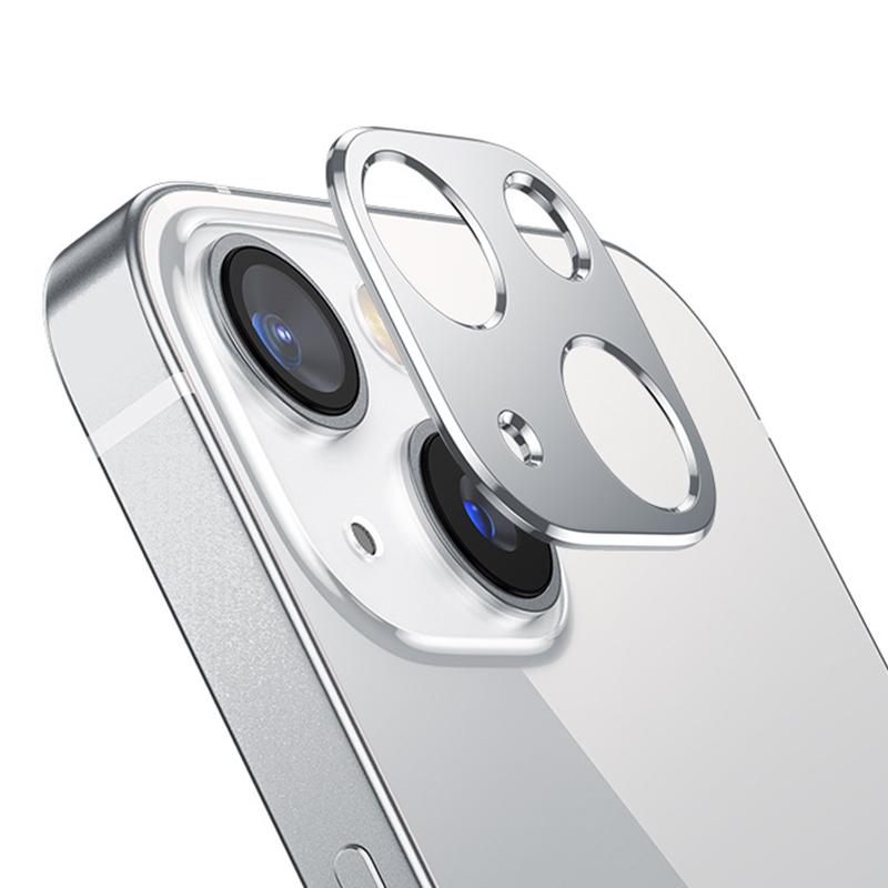 For iPhone 13 / 13 mini XDcase Titanium Alloy Hollow Camera Lens Protector(Silver) - Shopkiz.com