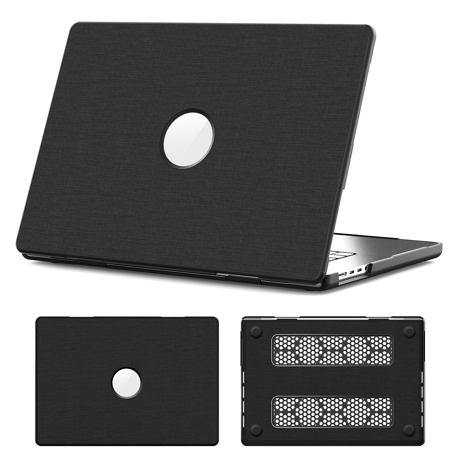 For MacBook Pro 16.2 inch A3403 / A3186 Fabric Texture Pro Laptop Protective Case(Black) - Shopkiz.com