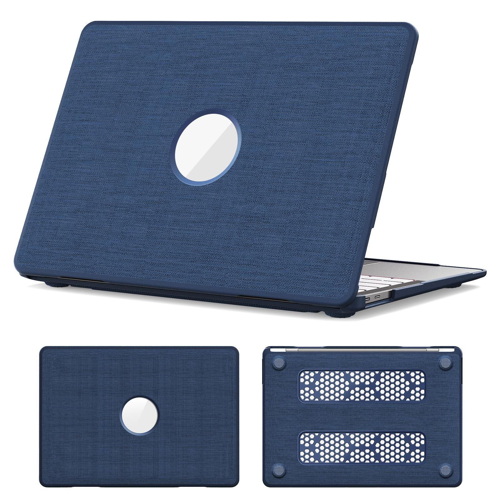 For MacBook Air 13.3 inch A2337 Fabric Texture Pro Laptop Protective Case(Navy Blue) - Shopkiz.com