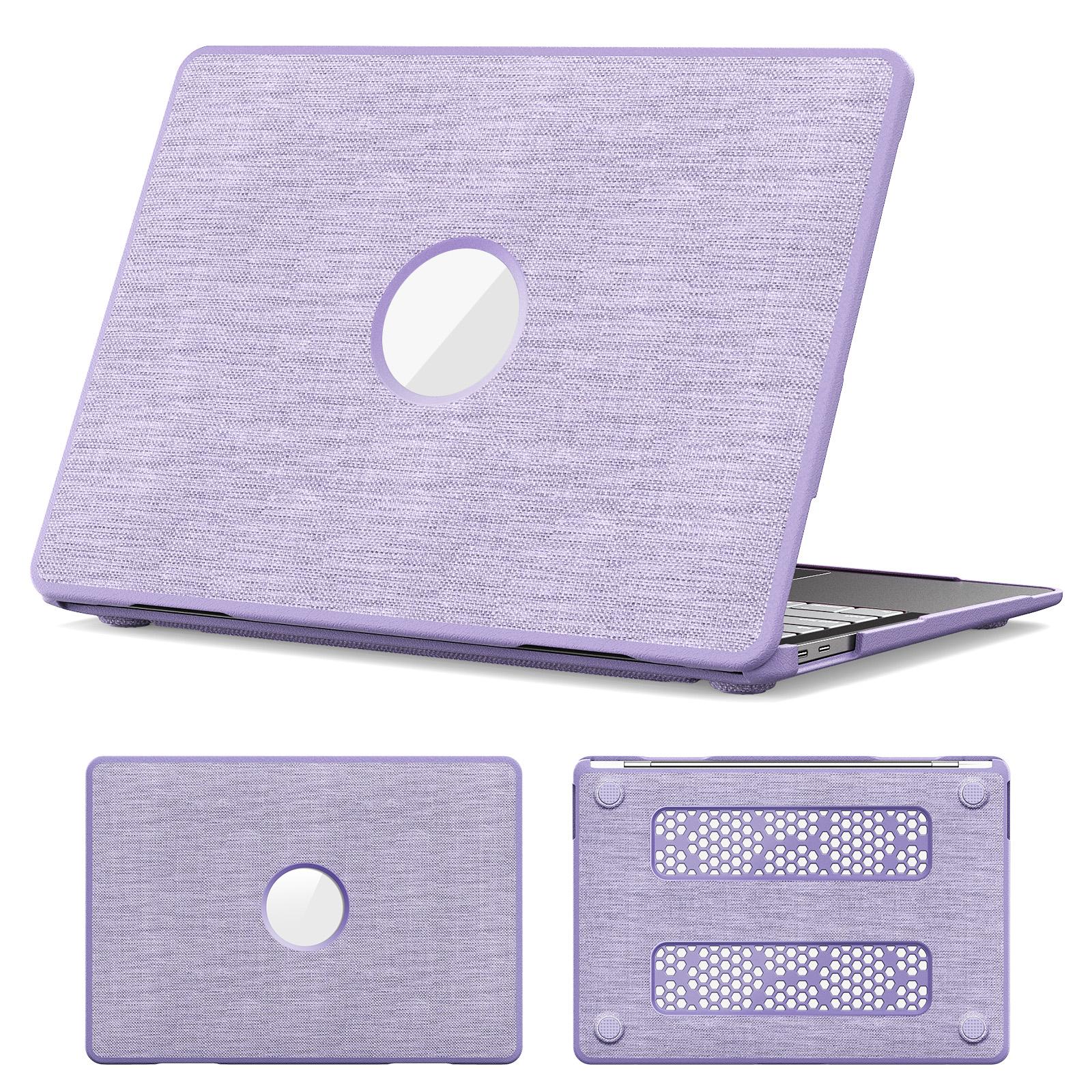 For MacBook Air 13.3 inch A2337 Fabric Texture Pro Laptop Protective Case(Purple) - Shopkiz.com
