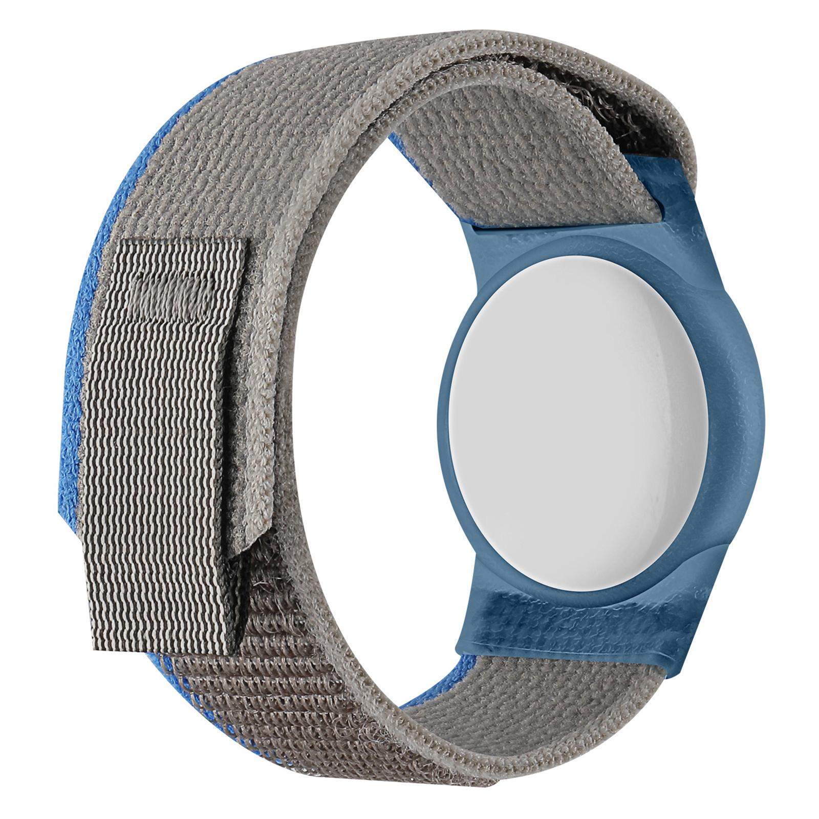 For AirTag 2nd Gen / AirTag 1st Gen xDfind Loop Nylon Band Style Anti-lost Tracker Protective Cover(Blue Grey) - Shopkiz.com