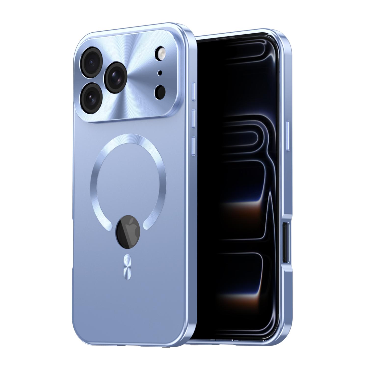 For iPhone 17 Pro Max Privacy Screen Film Full Cover MagSafe Phone Case(Blue) - Shopkiz.com