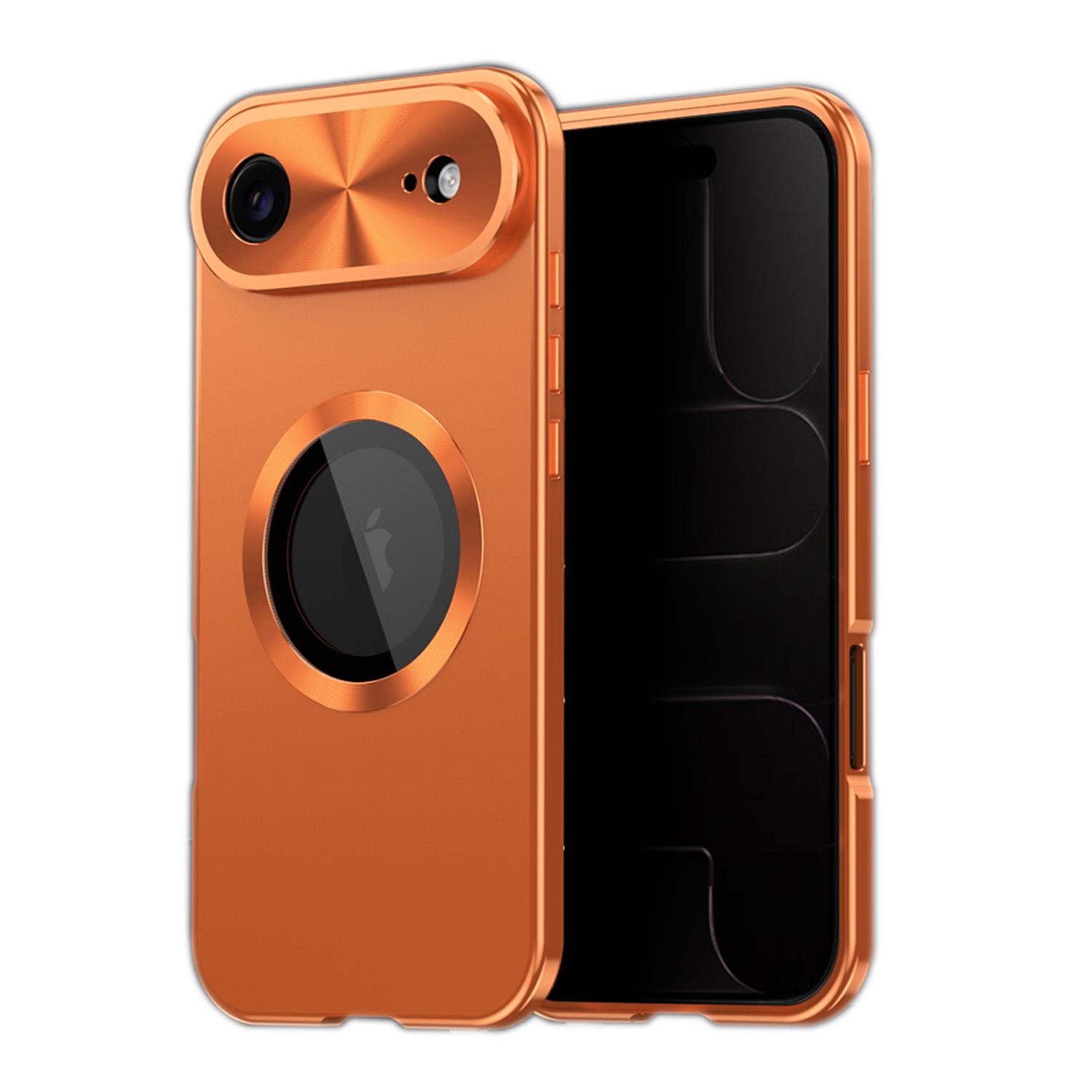 For iPhone Air Privacy Screen Film Full Cover MagSafe Phone Case(Orange) - Shopkiz.com