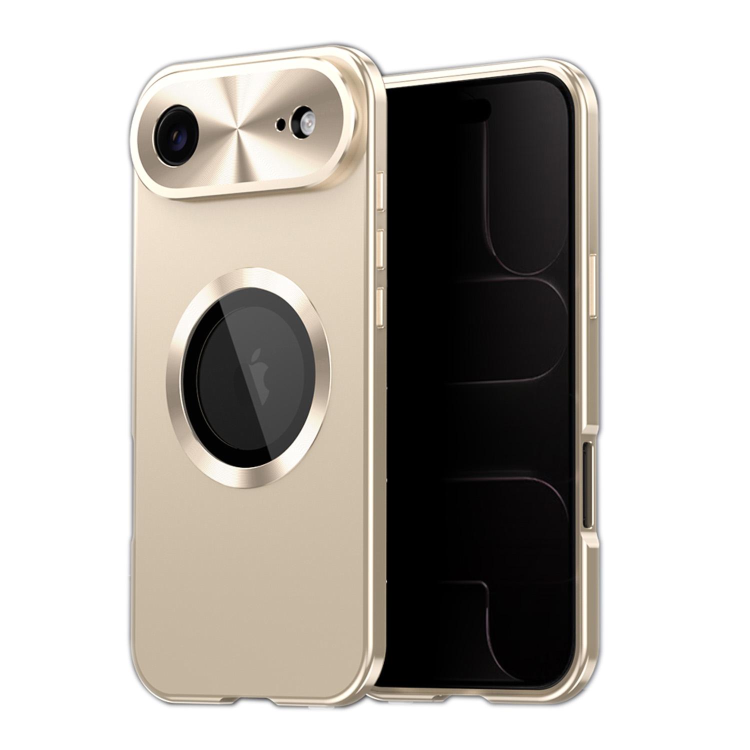 For iPhone Air Privacy Screen Film Full Cover MagSafe Phone Case(Gold) - Shopkiz.com