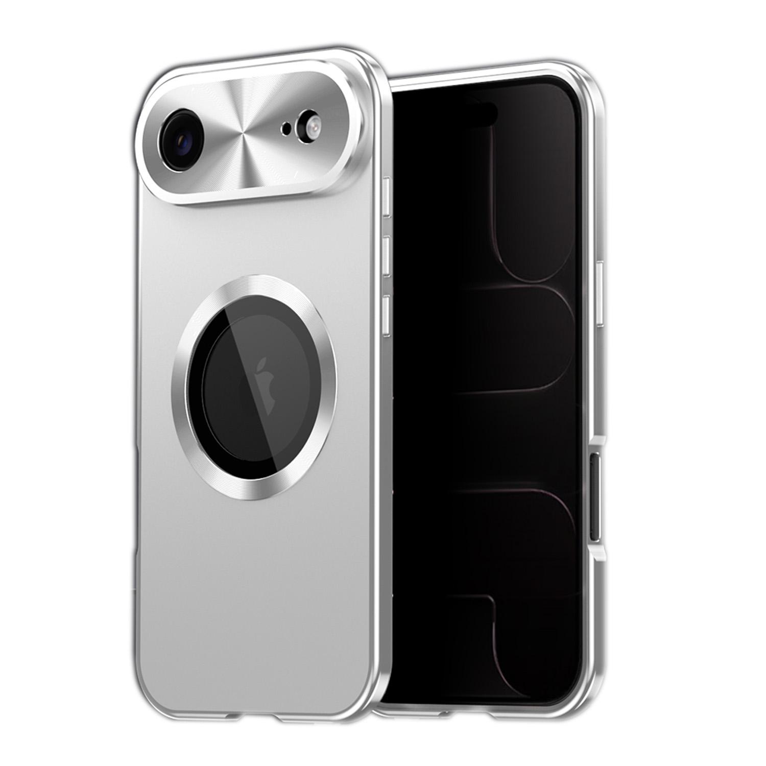 For iPhone Air Privacy Screen Film Full Cover MagSafe Phone Case(Silver) - Shopkiz.com