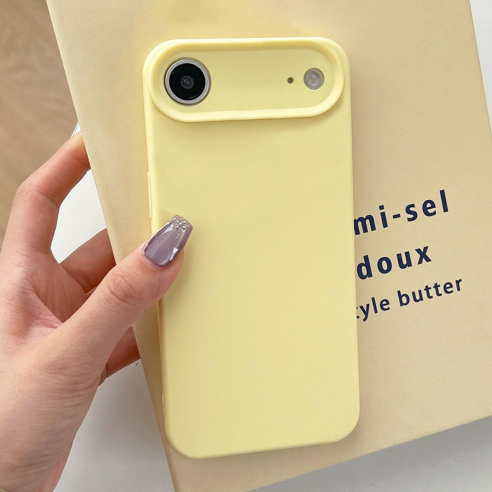 For iPhone Air Precision Hole Camera Frame Solid Color Phone Case(Yellow) - Shopkiz.com