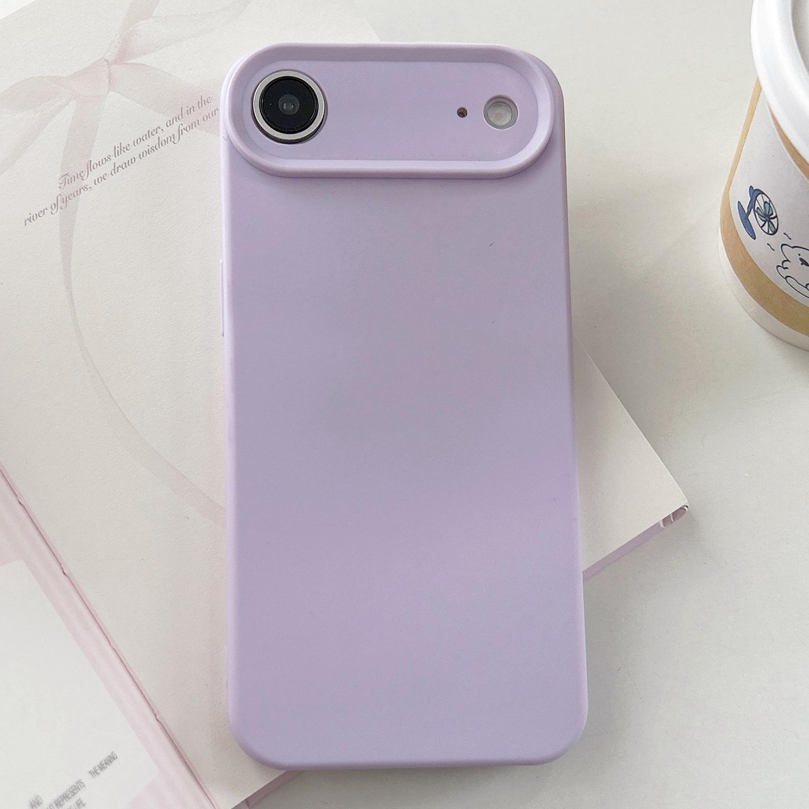 For iPhone Air Precision Hole Camera Frame Solid Color Phone Case(Purple) - Shopkiz.com