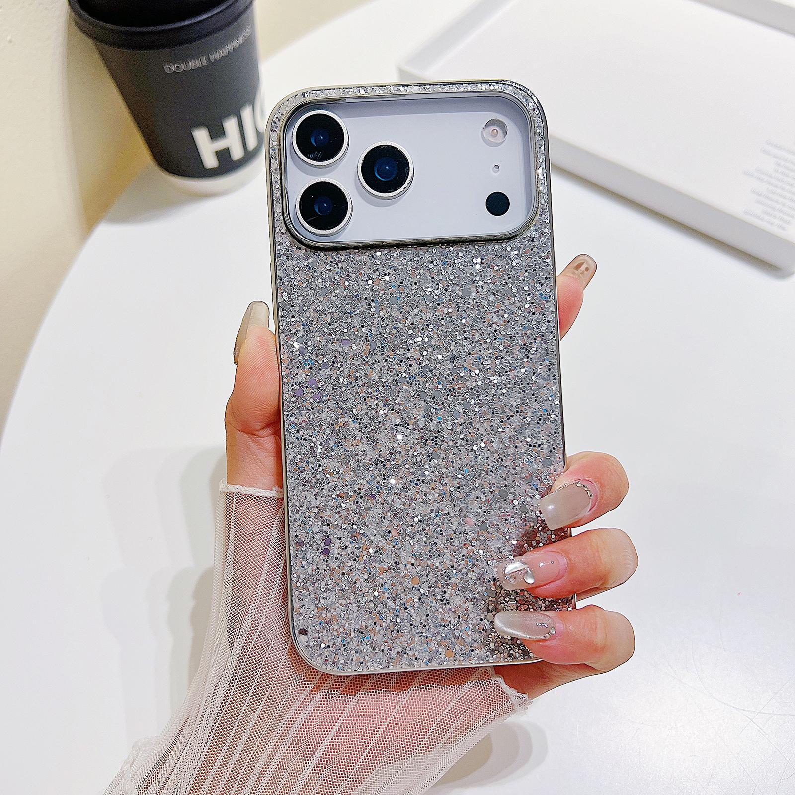 For iPhone 18 Pro Glitter Powder Shockproof TPU Phone Case(Silver) - Shopkiz.com