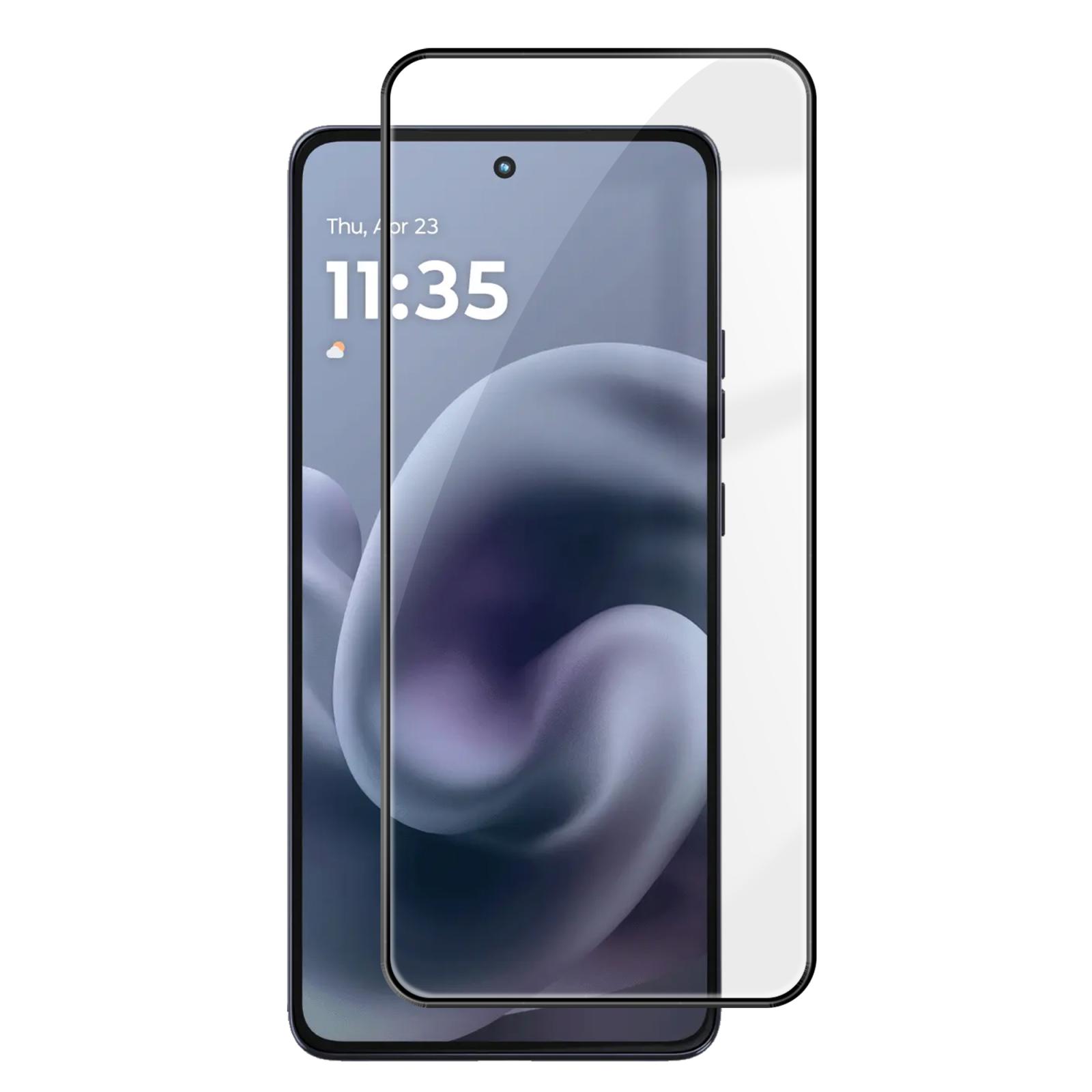 For Motorola Moto G86 5G Kalebol High-Aluminum Screen-Printed Full-Coverage Anti-Fingerprint Black-Bordered HD Tempered Glass Film - Shopkiz.com