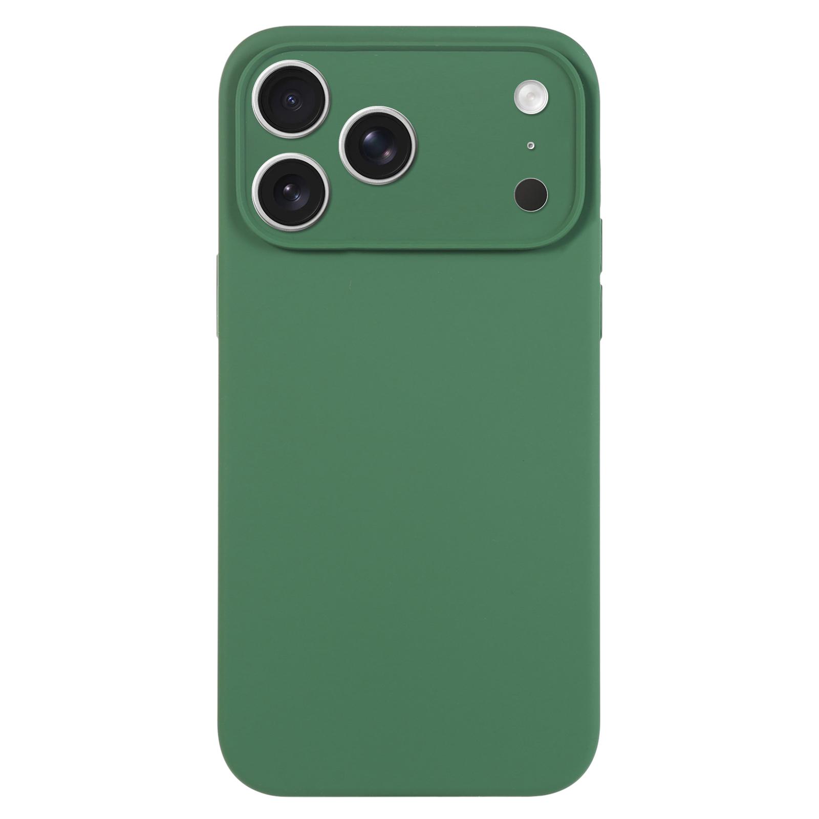 For iPhone 17 Pro Pure Color Liquid Silicone Fine Pore Phone Case(Clover Green) - Shopkiz.com