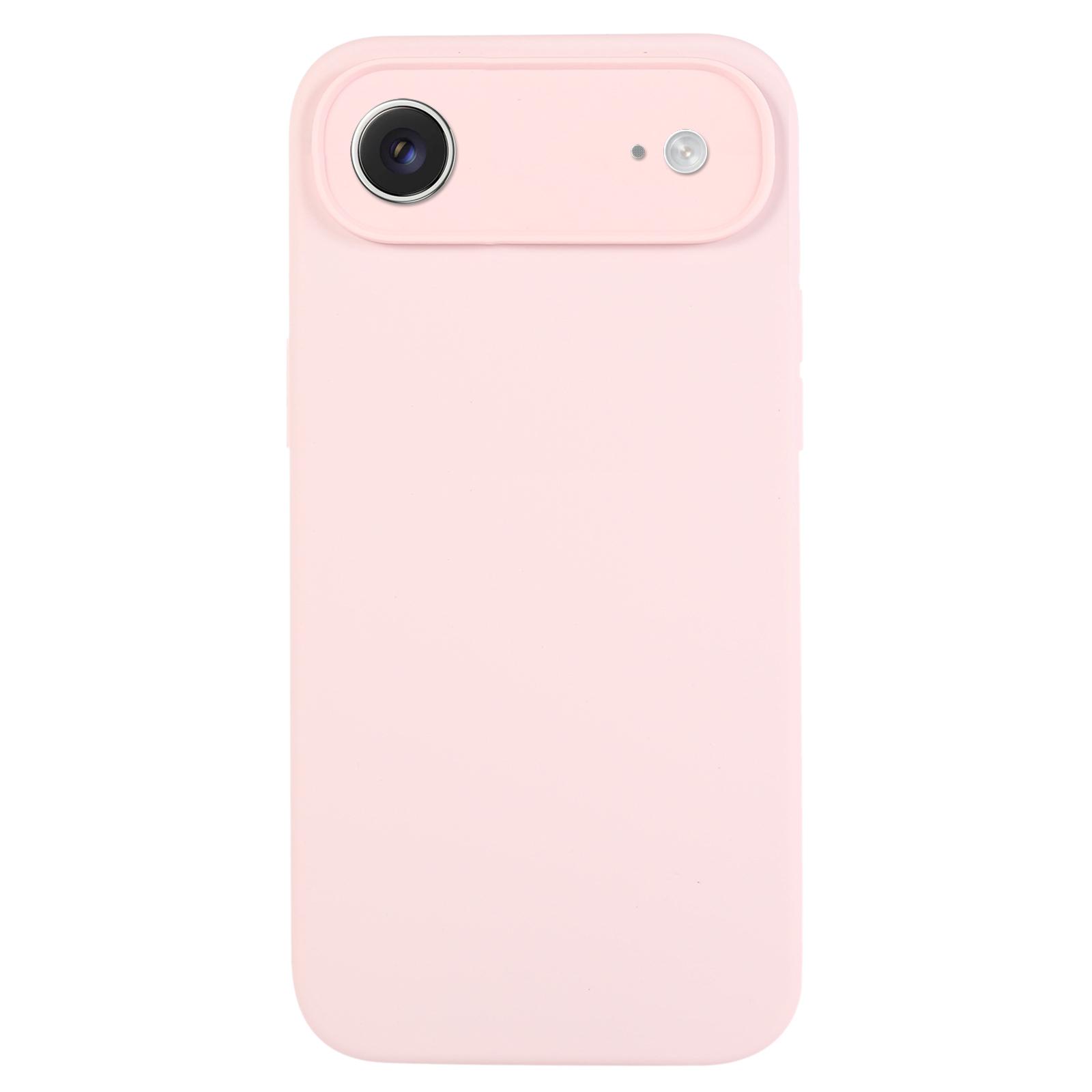 For iPhone Air Pure Color Liquid Silicone Fine Pore Phone Case(Grey Pink) - Shopkiz.com