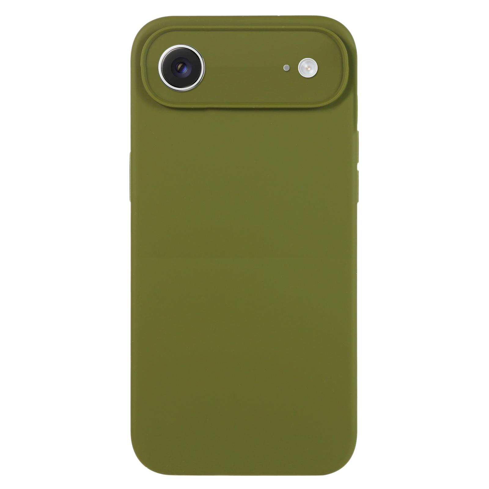 For iPhone Air Pure Color Liquid Silicone Fine Pore Phone Case(Pine Forest Green) - Shopkiz.com