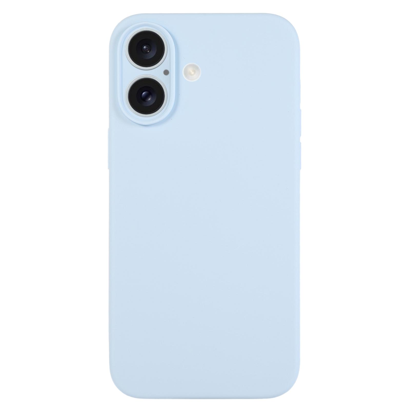 For iPhone 17 Pure Color Liquid Silicone Fine Pore Phone Case(Sky Blue) - Shopkiz.com