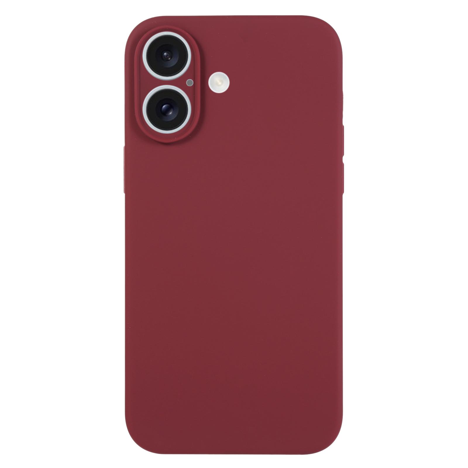 For iPhone 17 Pure Color Liquid Silicone Fine Pore Phone Case(Plum) - Shopkiz.com