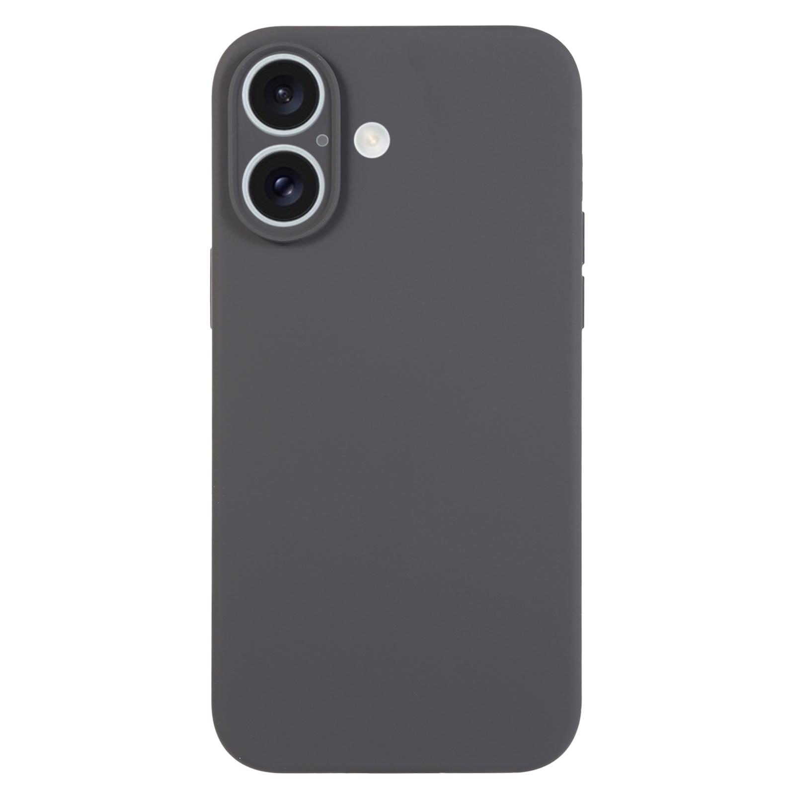 For iPhone 17 Pure Color Liquid Silicone Fine Pore Phone Case(Charcoal Black) - Shopkiz.com