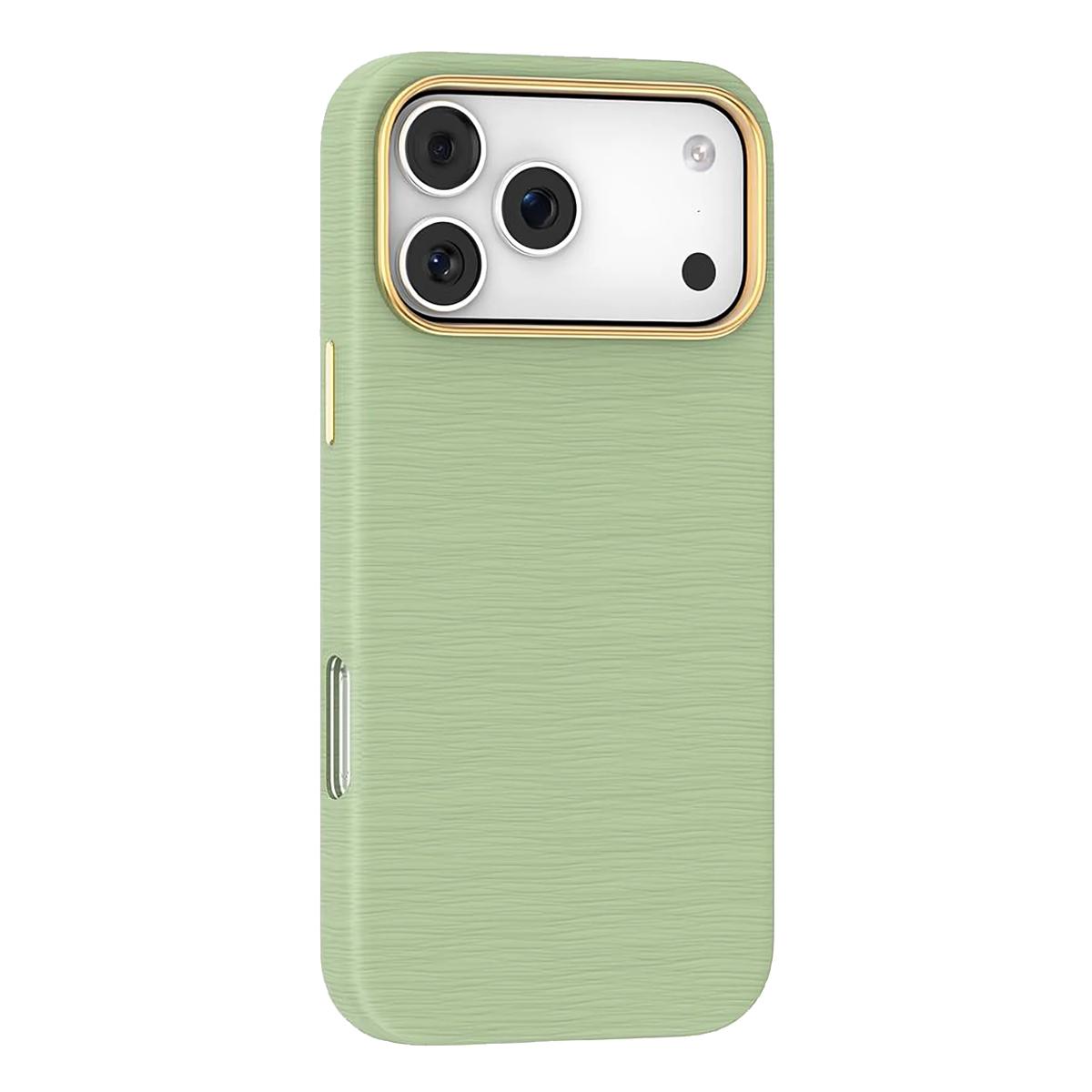 For iPhone 17 Pro Mutural Rhyme Series Satin Texture Leather MagSafe Phone Case(Green) - Shopkiz.com