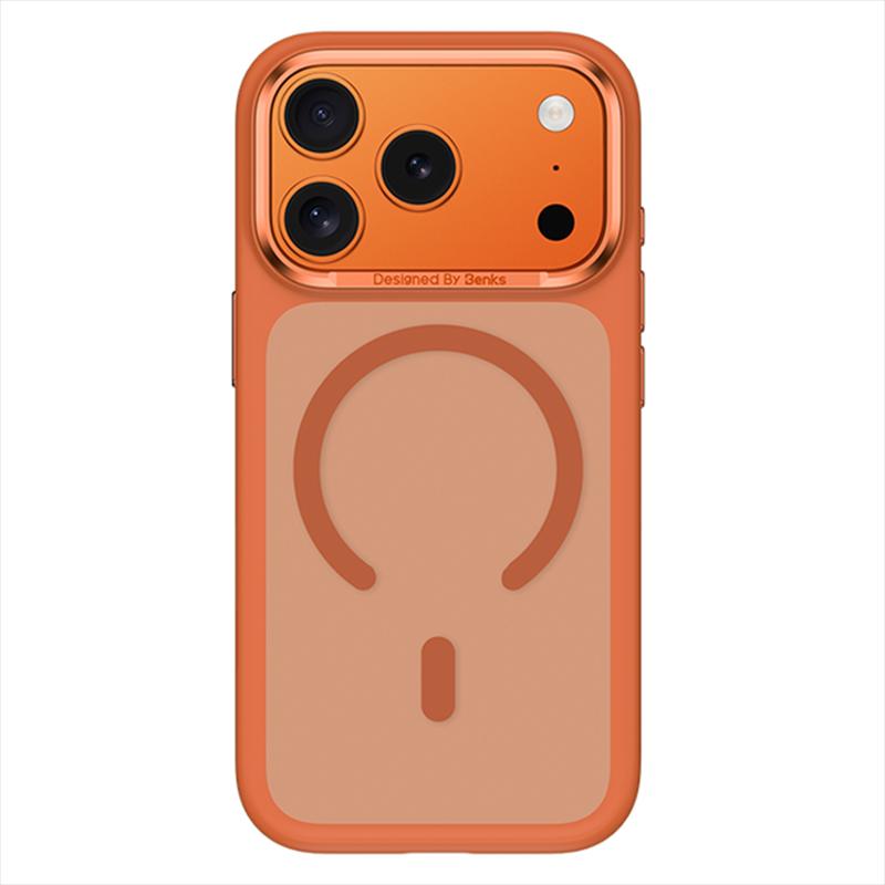For iPhone 17 Pro Benks Skin Feel Series MagSafe Magnetic Shockproof Phone Case(Orange) - Shopkiz.com