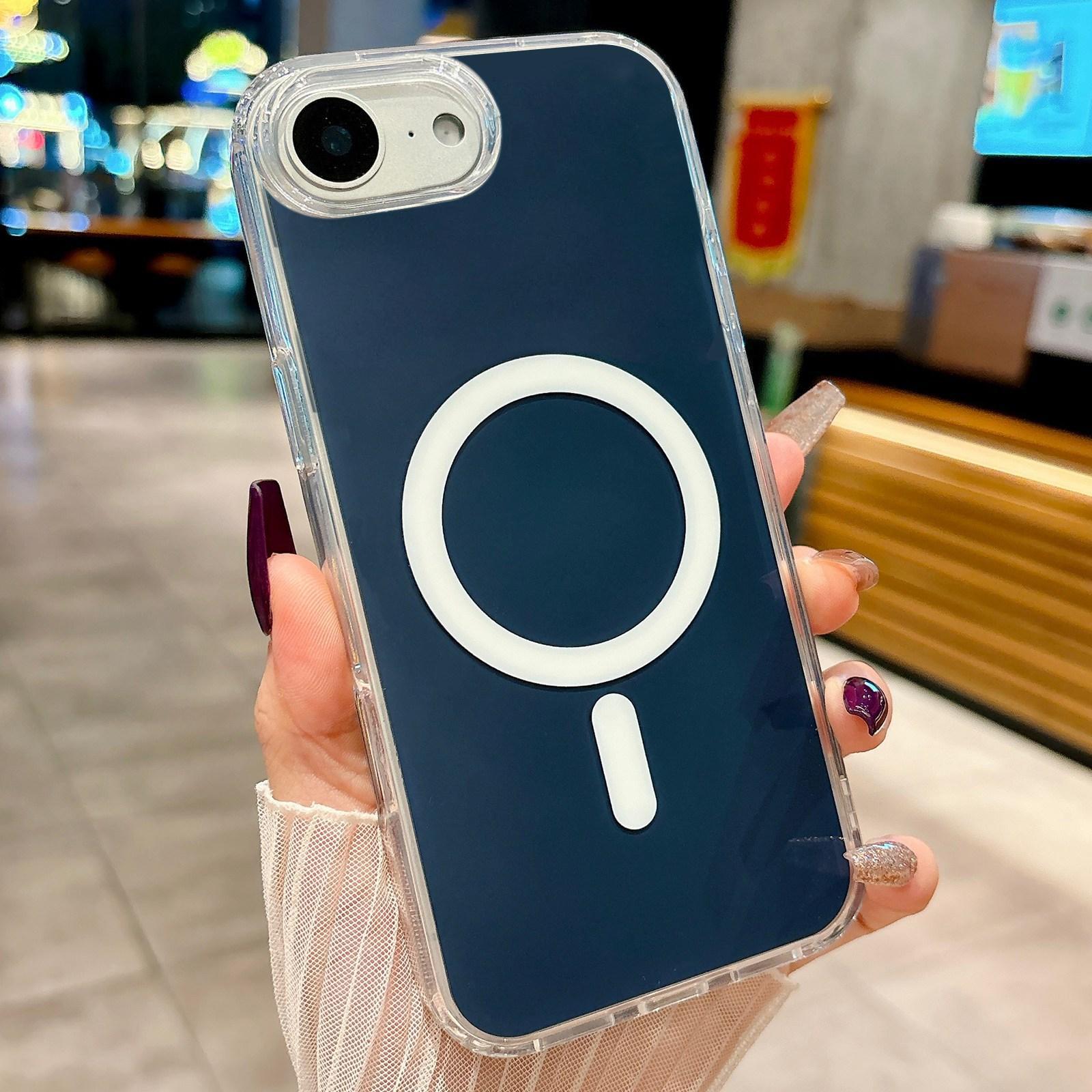 For iPhone 16e Acrylic MagSafe Phone Case(Blue) - Shopkiz.com