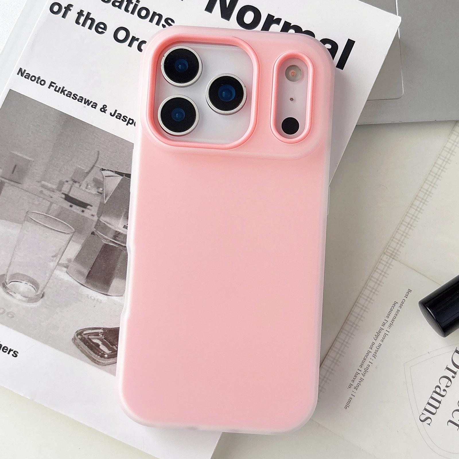 For iPhone 17 Pro Max Jelly Color Matte Feel PC Hybrid TPU Phone Case(Pink) - Shopkiz.com